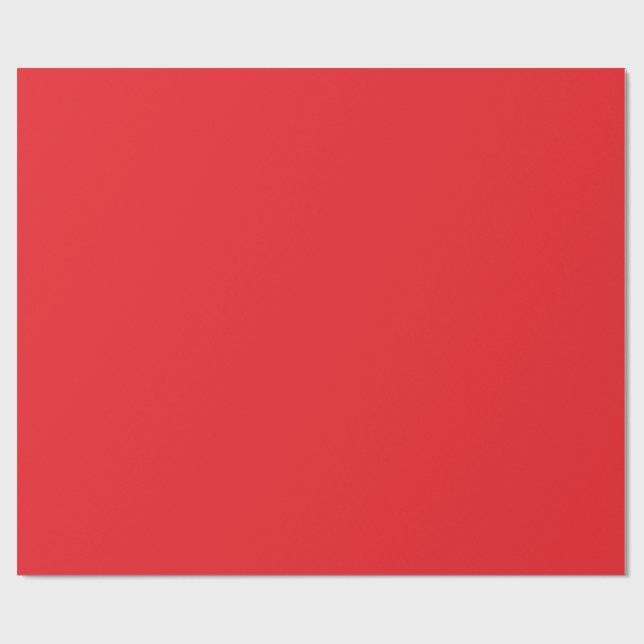 Red, bright red, solid colour wrapping paper (Flat)