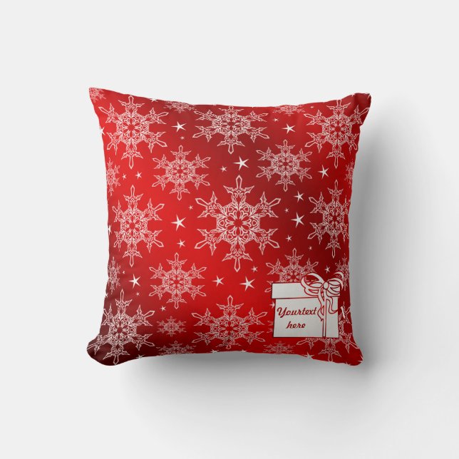 red,bright, star, fabric, ornament, modern, textil cushion (Front)