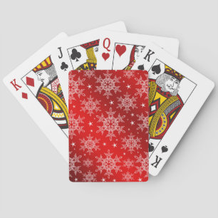 red,bright, star, fabric, ornament, modern, textil playing cards