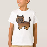 Red Brindle Cairn Terrier Dog Cute Illustration