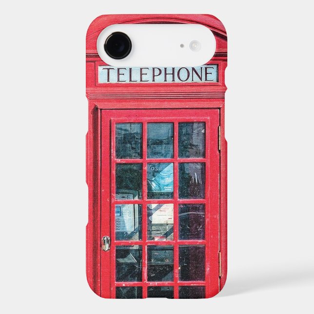 Red British Phone Booth from London Case-Mate iPhone Case (Back)