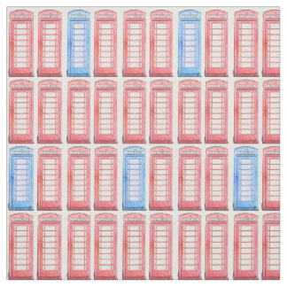 REd british phones Fabric