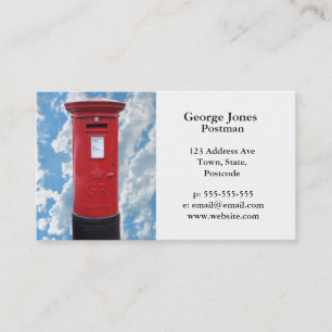 Red British Post box Business Card
