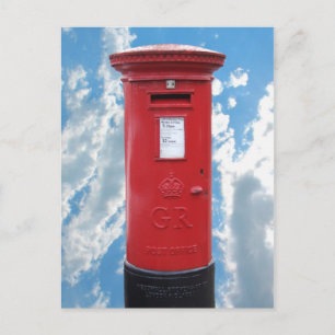 Red British Post box Postcard