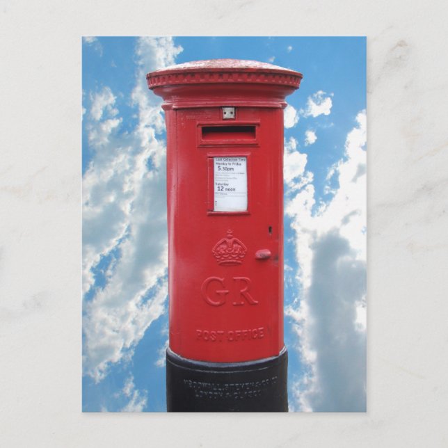 Red British Post box Postcard (Front)