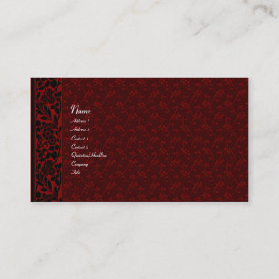 Red Brocade Gothic Vintage Business Card