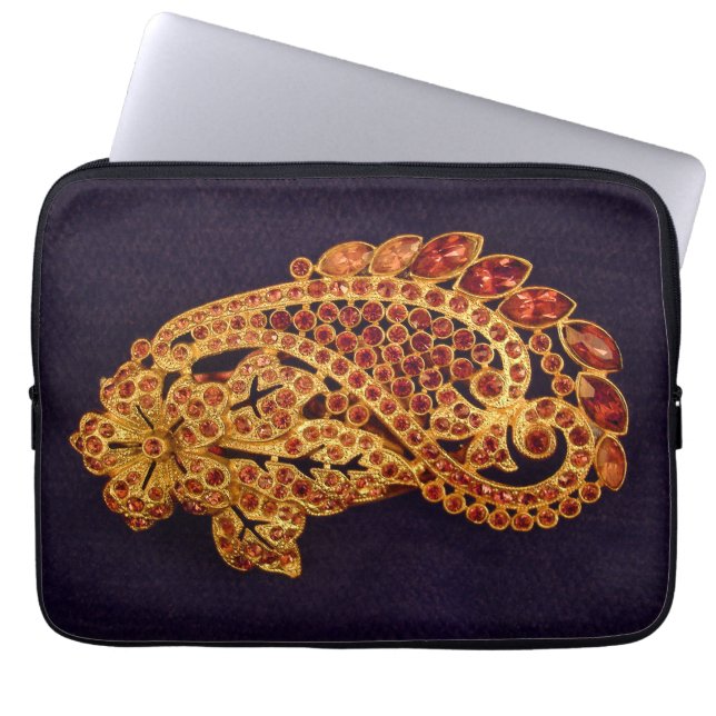 Red Brooch Laptop Sleeve (Front)
