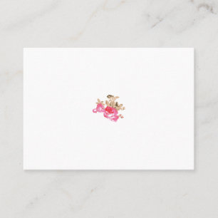 red, brown and pink illustration place card