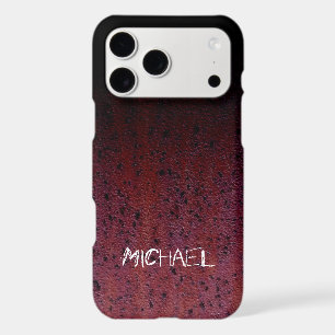 Red Brown Black Ombre Rust Metal Custom name