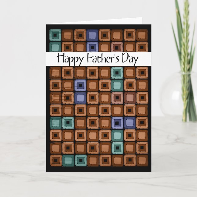 red brown Father's Day Card (Front)