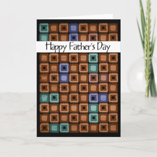 red brown Father's Day Card