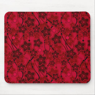 red brown floral rustic fashion pattern retro mouse mat