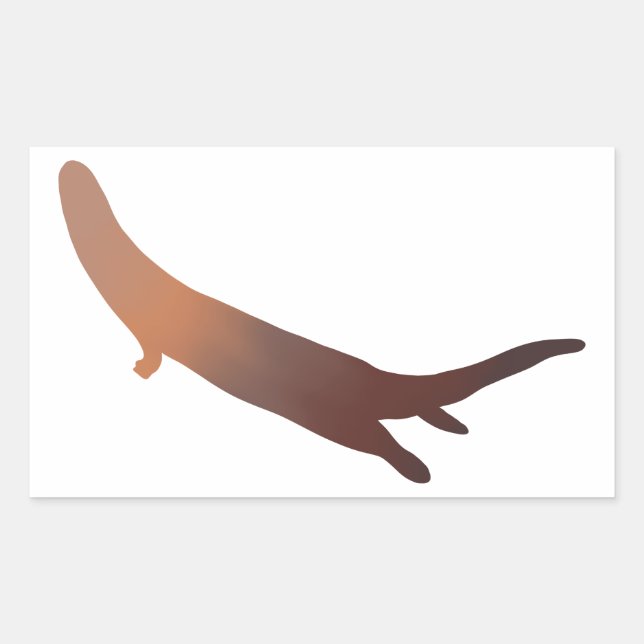 Red-Brown River Otter Gradient Sticker (Front)