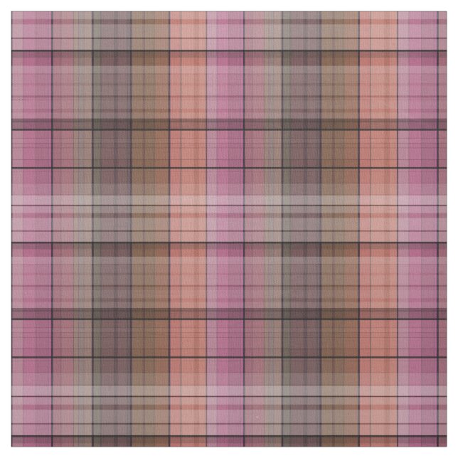 Red brown tartan fabric (Swatch)