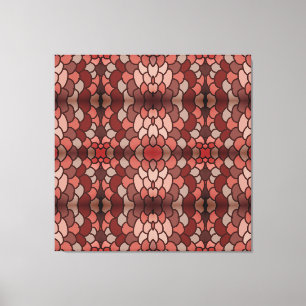 Red Brown Terracotta Mosaic Canvas Print