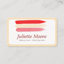 Red Brush Makeup Artist Business Card