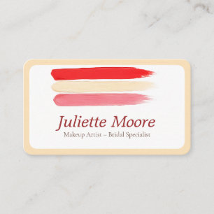 Red Brush Makeup Artist Business Card