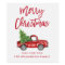 Red Brush Script Christmas Vintage Truck