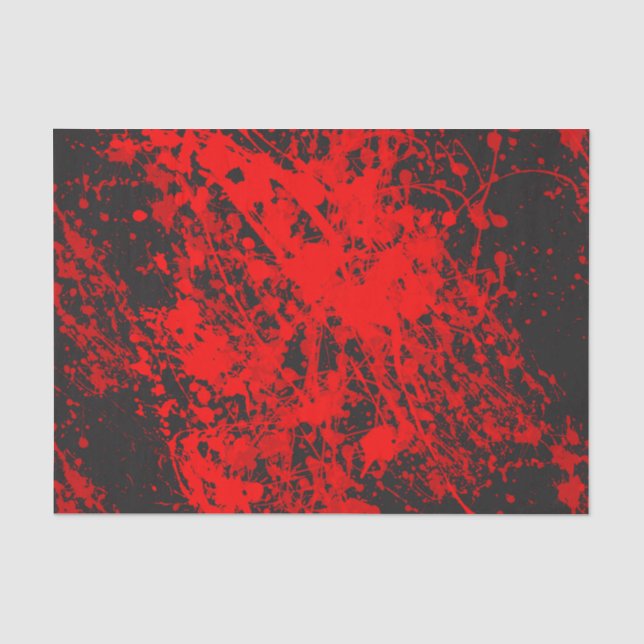 Red Brush Splatter Tissue Paper (Front)