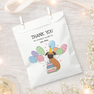 Red Brussels Griffon Birthday Party Favour Bags