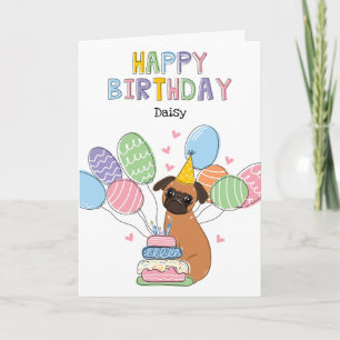 Red Brussels Griffon Dog Birthday Card