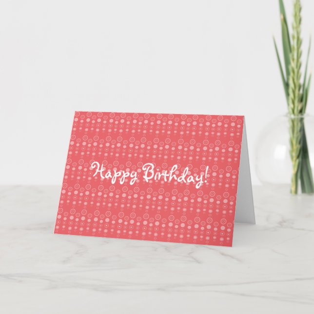 Red bubble pattern card (Front)