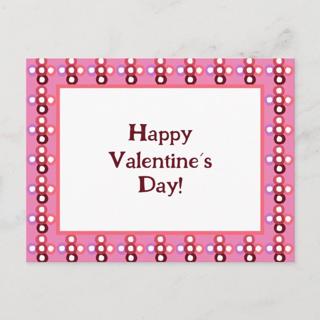 Red Bubble Pattern Postcard (Front)