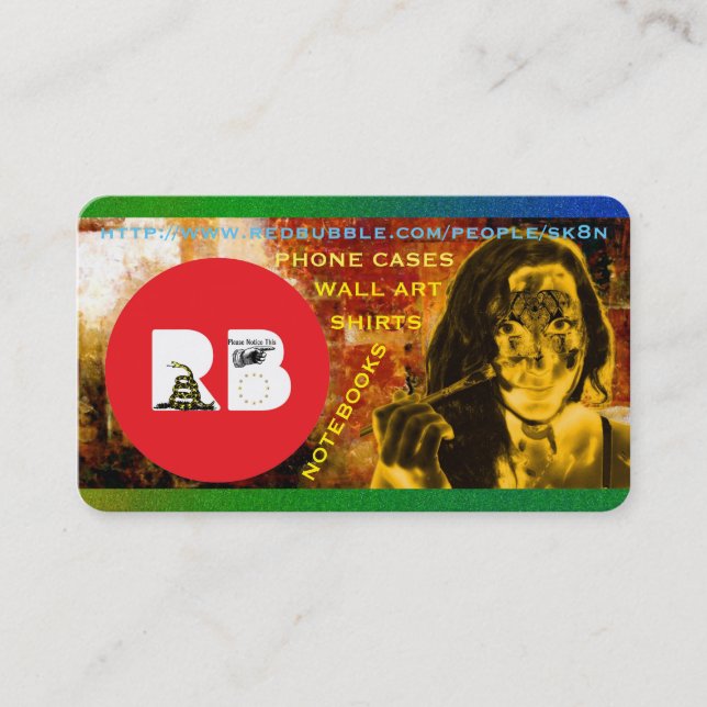 RED BUBBLE SK8N BUSINESS CARD (Front)