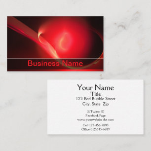 Red Bubble Swoosh Business Card