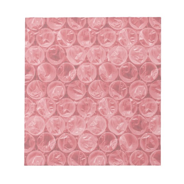 Red bubble wrap pattern notepad (Front)