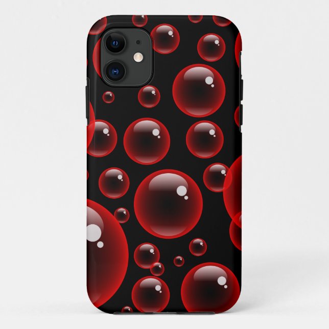Red Bubbles Case-Mate iPhone Case (Back)