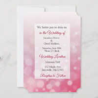 Red Bubbles Themed Wedding Invites