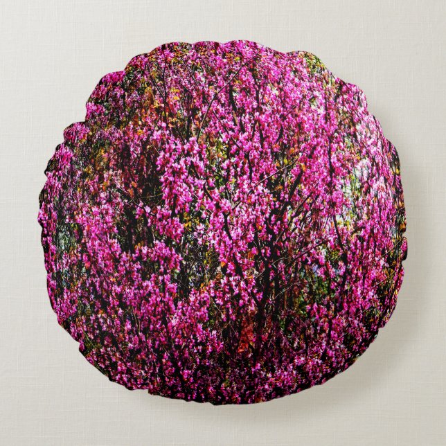 Red Bud flowers........ Round Cushion (Front)
