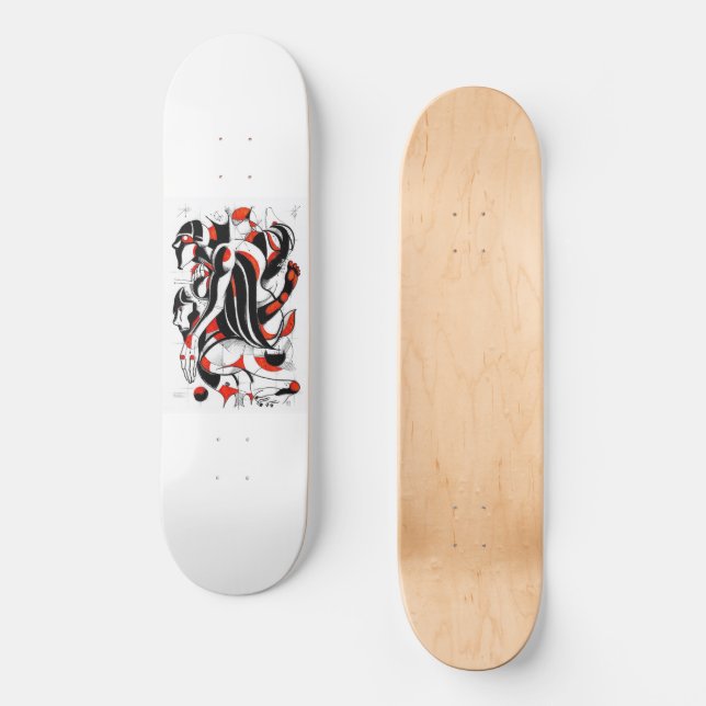 Red Buddha skateboard deck (Front)