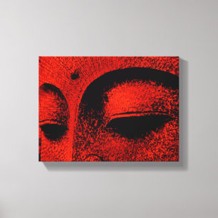 Red Buddha Wrapped Canvas