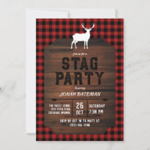 Red Buffalo Check & Wood Stag Party