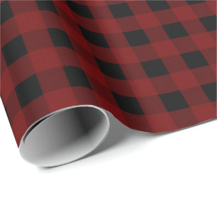 Red Buffalo Check Wrapping Paper