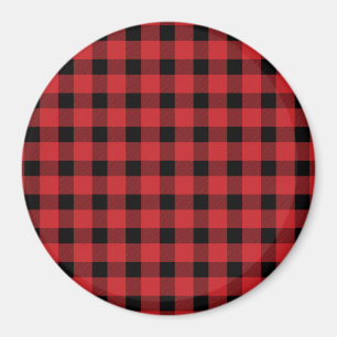 Red Buffalo Country Lumberjack Plaid Magnet