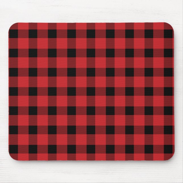 Red Buffalo Country Lumberjack Plaid Mouse Mat (Front)