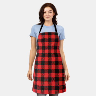 Red Buffalo plaid Apron
