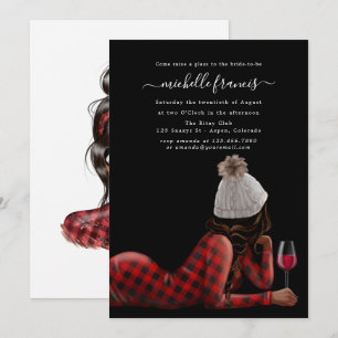 Red Buffalo Plaid Christmas Bridal Shower Invitation