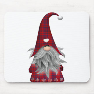 Red Buffalo Plaid Christmas Farmhouse Gnome Mouse Mat