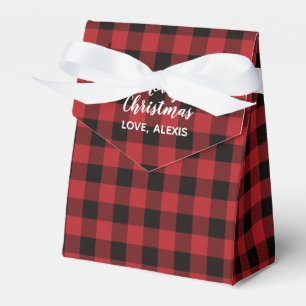 Red Buffalo Plaid Christmas Favour Box
