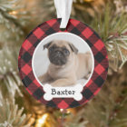 Red Buffalo Plaid Custom Pet Puppy Dog Photo