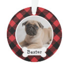 Red Buffalo Plaid Custom Pet Puppy Dog Photo