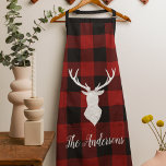 Red Buffalo Plaid & Deer | Personal Name Gift Apron<br><div class="desc">Embrace the rustic charm of the great outdoors with our Red Buffalo Plaid & Deer Personalised Name Gift! Whether you're shopping for yourself or looking for a thoughtful gift,  this design brings a touch of wilderness to any occasion.</div>