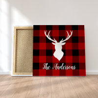 Red Buffalo Plaid & Deer | Personal Name Gift