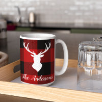 Red Buffalo Plaid & Deer | Personal Name Gift