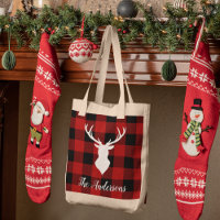 Red Buffalo Plaid & Deer | Personal Name Gift