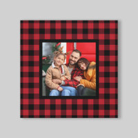 Red Buffalo Plaid Farmhouse Christmas Photo